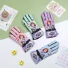Guantes de Esquí Personalizados al por Mayor para Niños, Niños y Niñas, Estilo de Dibujos Animados, Forrados de Felpa, Engrosados, Cálidos, Cortavientos e Impermeables para Estaciones de Esquí