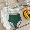 Roupa de banho feminina estilo coreano ins split colete esportivo costas bonitas sexy maiô de treino feminino bikini atacado transfronteiriço