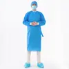 Bata de Aislamiento No Tejida, Puesta Inversa, Traje Grueso Transpirable de Encaje para Visitas, Monopieza Azul de Belleza, Desechable