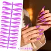 Uñas Postizas Wearable de Punta Larga Estilo Europeo y Americano para Comercio Exterior, Puntas de Uñas Falsas de Color Sólido Simples, Uñas Removibles de Alta Calidad