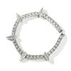 Pulsera Hip-Hop Europea y Americana Pantera Negra de Aleación con Pedrería Clase Diseño Nicho Simple Versátil para Hombres y Mujeres