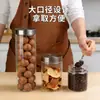 Fabricante Original Tarro de Almacenamiento de Vidrio de Borosilicato Alto, Sellado para Conservar la Frescura, a Prueba de Humedad, Tarro para Almacenar Cáscaras de Mandarina, Tarro Sellador para Alimentos y Frutos Secos