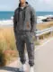 Sudadera de terciopelo para hombre de otoño e invierno transfronteriza, sudadera con capucha de moda, cremallera, múltiples bolsillos, traje de overol Carhartt