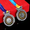 Novo Modelo Escola Jardim de Infância Evento de Corrida Competição Medalha de Ouro Metal Comemorativa Personalizada Direcional Competição Medalha Rotativa