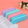 Nuevo Estuche de Maquillaje Macaron Escuela Secundaria Papelería Sencilla Estudiante Portátil Bloque de Color Gran Capacidad Caja para Lápices Bolsa para Lápices Papelería