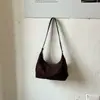 Bolso de gamuza para mujer, nueva colección de otoño de moda 2026, bolso de hombro de alta gama para el día a día, bolso de axila y bolso cruzado en una paleta de colores Maillard