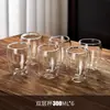 Juego de Vasos de Vidrio de Doble Capa, Resistente a Altas Temperaturas, Adecuado para Preparar Té Verde, Uso en Casa, Vasos para Invitados, Vasos para Café y Leche, Aislados y Antiescaldado