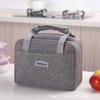 Bolsa de Picnic Pequeña Oxford Catiónica Cuadrada para Estudiantes Trabajadores, Bolsa de Hielo, Bolsa de Almuerzo Portátil, Bolsa Térmica para Llevar Comidas