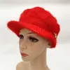 Boina de Pico de Pato de Moda Estilo Coreano Sombrero de Lana Tejido Versátil Otoño e Invierno Forrado de Felpa Resistente al Frío Sombrero Cálido a la Moda