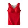 Colete Térmico Feminino Seda de Cabra Veludo de Seda Renda Roupa Íntima Acolchoada com Lã Roupa Íntima Espessa com Bojo Camiseta Base Sem Costura