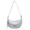 Bolsa Transversal Estilo Coreano Simples e Despojada Formato Dumpling para Mulheres Nova Coleção Primavera 2026 Bolsão de Ombro Retro para o Dia a Dia Grande Capacidade