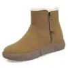 Botas de Nieve para Mujer 2026 Invierno Nuevo Estilo Felpa Gruesa Cálidas del Noreste Zapatos de Algodón Suela Gruesa Antideslizante Cremallera Lateral Botines para Mujer