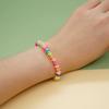 Pulseira boêmia transfronteiriça mais vendida, pura tecida à mão, miçangas douradas de cerâmica macia, cor mista tecida, moda original, atacado