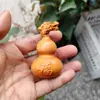 Talla de Madera Antigua de Tuya Taihang Alta Densidad de Aceite Finamente Elaborada Adorno de Sapo Cumple Sueños para Decoración del Hogar