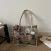 Bolso Casual de Moda Verano 2026, Bolso de Hombro Texturizado y Sencillo, Bolso de Mano de Lona de Moda con Lentejuelas para Mujer
