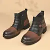 Superventas de Amazon Primavera Transfronteriza Nuevo Estilo Botas Martin Botines Retro Cremallera Lateral Botas Chelsea 651017