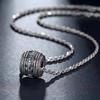 Collar Vintage de Plata Tailandesa Pixiu para Hombre Unisex Personalidad Trendy Retro Creativo Colgante Artístico Giratorio Accesorio