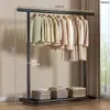 Perchero de Pie Sencillo para Uso Doméstico, Tendedero para Balcón Interior, Perchero para Ropa para Dormitorio y Residencia Estudiantil, Perchero Ahorrador de Espacio