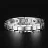 Fabricante Pareja Acero de Titanio Pulsera de Energía para la Salud Acero Inoxidable Pulsera Magnética Joyería con Elementos de Salud Elemento de Moda