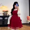 Vestido Camisola Estilo Francés Talla Grande Puro Deseo para Chicas Gorditas, Conjunto de Dos Piezas con Falda Abullonada Adelgazante + Cárdigan Protector Solar