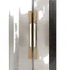 Manija de Puerta Deslizante de Aluminio Tallado Estilo Chino, Manija Grande de Alto Nivel para Hotel, Caja, Sala de Exposiciones, Tienda, Puerta de Arte Negra