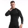 Fábrica de origem Struggle roupas de ginástica outono e inverno masculinas calças justas esportivas de manga comprida masculinas gola alta elástica roupas de secagem rápida
