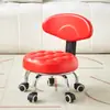 Taburete Bajo Doméstico Silencioso con Ruedas para Niños Pequeños, Taburete Redondo Móvil con Diseño Continuo para Limpiar Pisos, Taburete Pequeño con Ruedas Giratorias