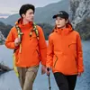 Chaqueta exterior para primavera, otoño e invierno, tres en uno, desmontable, cálida, adecuada para montañismo, unisex, se puede imprimir con logo