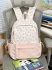 Mochila Dulce y Versátil Estilo Coreano Color Rosa Fresa para Estudiantes de Primaria, Simple, Ligera, Viaje Casual, Bolsa Escolar de Gran Capacidad