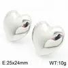 Moda europea y americana personalidad 18K oro acero inoxidable hueco aretes ins simple versátil forma de corazón aretes de alta gama para mujeres