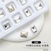 Arte de uñas K9 joyería taladro transparente súper brillante corazón torcido taladro de hacha gota de agua cuadrado gordo placa brillante diamante blanco usar accesorios para armadura al por mayor