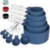 Venta Caliente de Amazon Juego de Tazas y Cucharas Medidoras de Acero Inoxidable y Plástico Set de 10 Piezas Herramientas para Hornear Utensilios de Cocina Hogar