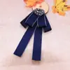 Pajarita con Cuello Floral para Mujer, Estilo Universitario, Accesorio Formal de Broche para Camisa Estilo Británico Profesional por Metabo