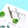 Acessórios de liga 42*8mm liga Espada Dragão Duplo verde antigo joias DIY