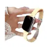 Para Apple Applewatch s8 relógio pc doce cintura fina três contas iwatch se/9/7/6 pulseira