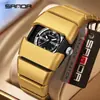 Sanda Comercio Exterior Más Vendido Reloj de Cuarzo Milenio Y2K Moda Luminoso Reloj para Hombre Impermeable Correa de Armadura Multisección Reloj de Pulsera