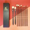 Conjunto de Giz Guache Cavaleiro Negro Pincel Leque para Pintura a Óleo Propileno para Estudantes de Belas Artes