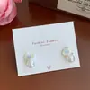 Pendientes de Amor Goteando Aceite Azul Vibrante de Verano Lujo Ligero Gama Alta para Mujer Diseño de Aguja de Plata Sensación Elegante Pendientes de Lazo