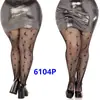 Tallas Grandes Medias de Red Europeas y Americanas de Encaje Conjunto de Lencería Sexy Medias de Red Pantimedias Sexy de Entrepierna Abierta Piernas Hermosas