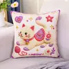 Nuevo Cojín para Asiento Impreso en 3D Funda de Almohada Estampada de Dibujos Animados 3D Falso Cojín para Sala de Estar Sofá Dormitorio Funda de Cojín Decorativo