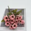 Flores Artificiales Transfronterizas Ramo de Margaritas de 7 Ramas Color Otoño Flores Falsas Decoración del Hogar Arreglo de Boda Plantas de Flores de Plástico