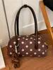Bolso de hombro de lunares de alta gama transfronterizo, de nicho, con un diseño color-block fresco, dulce y elegante, perfecto como bolso casual o de trabajo chic y moderno