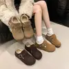 Zapatos retro de mujer estilo Birkenstock todo incluido, nueva colección otoño/invierno 2026, suela suave, forro de felpa, mocasines sin cordones, versátiles zapatos casuales de algodón