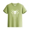 Camiseta de Algodão de Manga Curta Cor Sólida Verão Transfronteiriça Roupas Infantis Meia-manga Roupas Pai e Filho Roupas de Classe Camiseta Básica com LOGO Estampado