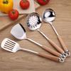 Atacado espátula de aço inoxidável colher de sopa utensílios de cozinha cerca fritar pá colher de macarrão utensílios de cozinha terno cozinhar pá colher