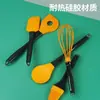 Conjunto de Utensílios de Silicone para Assar na Cozinha, Personalizado pelo Fabricante no Atacado, Grau Alimentício, Resistente a Altas Temperaturas, Conjunto de 5 Peças com Espátula, Pincel de Óleo, Colher de Mistura