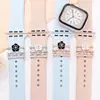 Correa de Silicona Universal para Apple Watch Anillo con Decoración de Flores para Apple Watch
