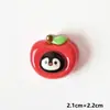 Set de Animales de Manzana de Dibujos Animados Accesorios de Resina para Manualidades Accesorios para el Cabello Pinzas para el Cabello Llaveros Dijes para Zapatos Materiales Al Por Mayor