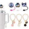 Serie Xiao Mao tapa de pajita stanley traje de cadena de 26 letras etsystanley accesorios para taza con cadena taza succión