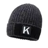 Gorro de Invierno Cálido de Punto para Hombre, Estilo Coreano Moderno Versátil a Prueba de Viento Protección para Orejas Grueso Color Sólido de Lana, Gorro Transfronterizo para Clima Frío